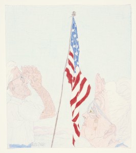 Elizabeth Layton Saluting the Flag, 1984