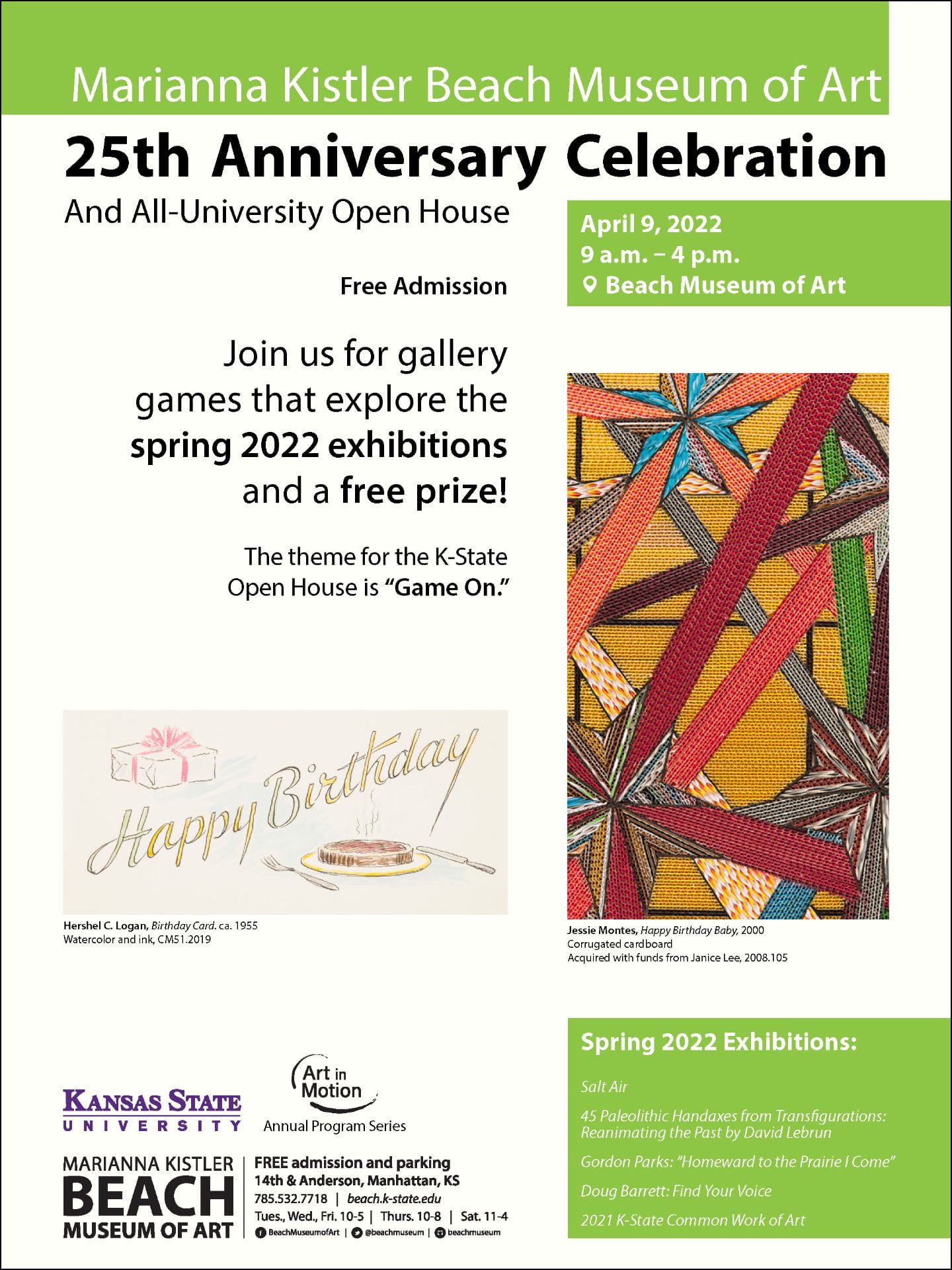 Flyer promoting celebration at the museum