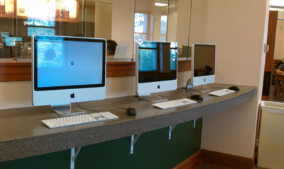 6 new iMacs are now in the 24-hour study area in Hale Library
