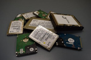 photo of old hard drives