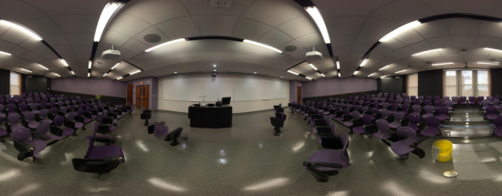 Completed renovation of Waters 231 technology classroom, with link to panorama view
