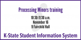 KSIS Processing Minors training