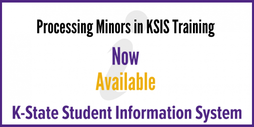 Processing Minors in KSIS Training Now Available