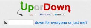 UporDown.org screenshot from homepage