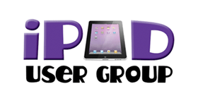 iPad User Group logo, purple and black