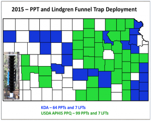 Lindgren funnel trap map for 2015
