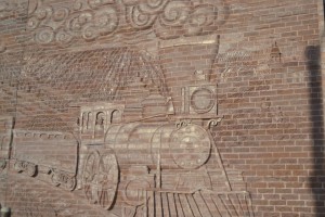 The longest sculpted brick mural in the U.S. is in Concordia, Kansas.