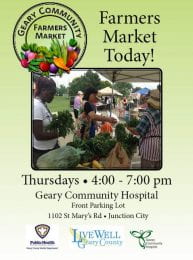 Poster of a farmers market where Johnsons sell their products