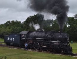 Black steam engine, Abilene & Smoky Valley Railroad