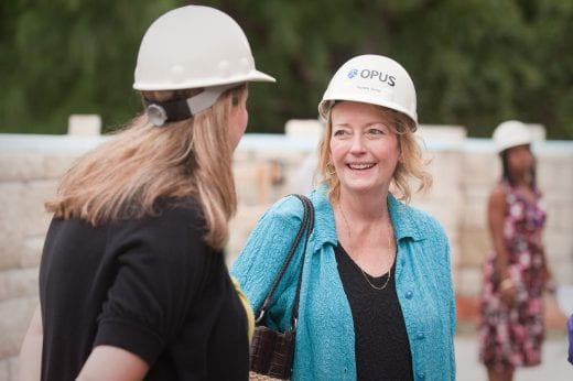 Susan Scott on the leadership studies building site visit
